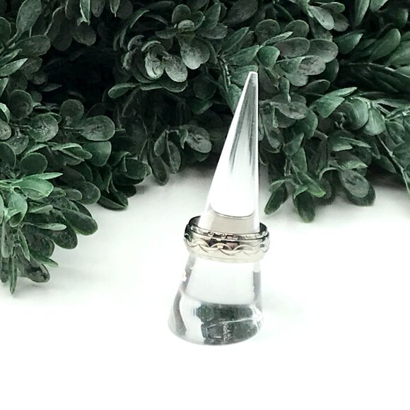 Silver Tone Spinner Design Band Ring size 8.5 - Picture 4 of 5